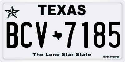 TX license plate BCV7185