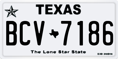 TX license plate BCV7186