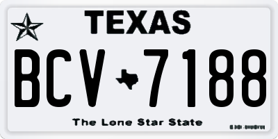 TX license plate BCV7188