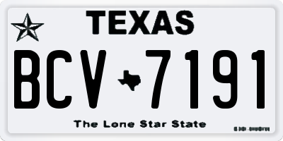 TX license plate BCV7191