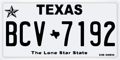 TX license plate BCV7192