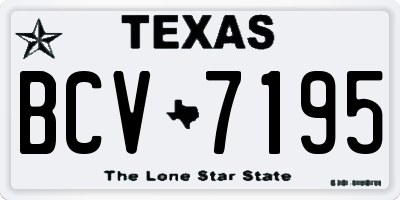 TX license plate BCV7195
