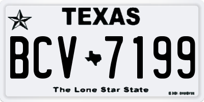 TX license plate BCV7199