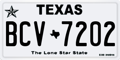 TX license plate BCV7202