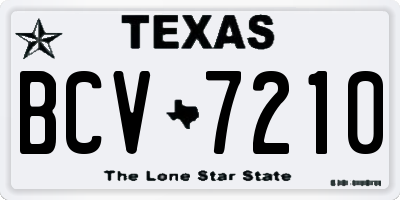 TX license plate BCV7210