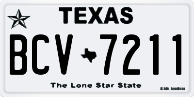 TX license plate BCV7211