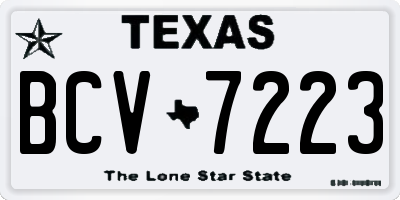 TX license plate BCV7223