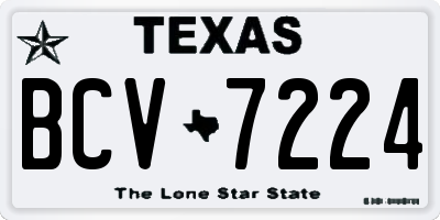 TX license plate BCV7224