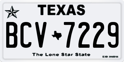 TX license plate BCV7229