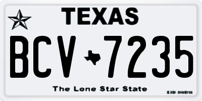 TX license plate BCV7235