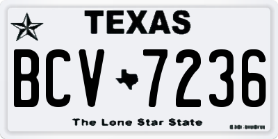 TX license plate BCV7236