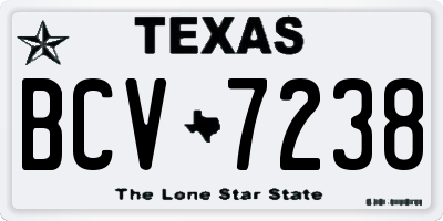 TX license plate BCV7238