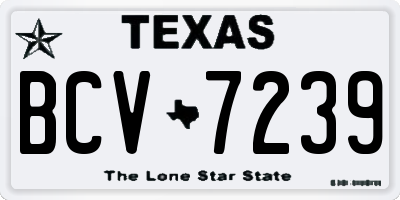 TX license plate BCV7239