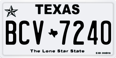 TX license plate BCV7240