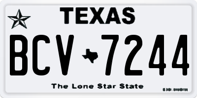 TX license plate BCV7244