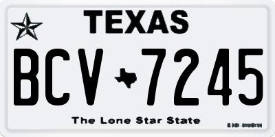 TX license plate BCV7245