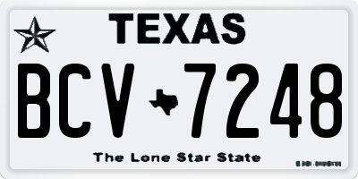 TX license plate BCV7248
