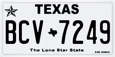 TX license plate BCV7249