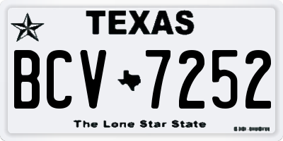 TX license plate BCV7252