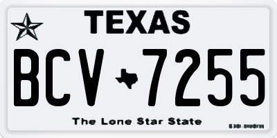 TX license plate BCV7255
