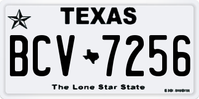 TX license plate BCV7256