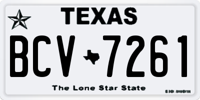 TX license plate BCV7261