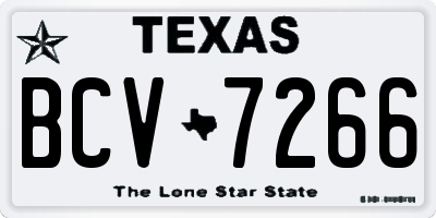 TX license plate BCV7266