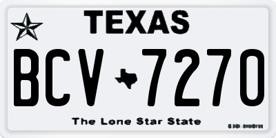 TX license plate BCV7270