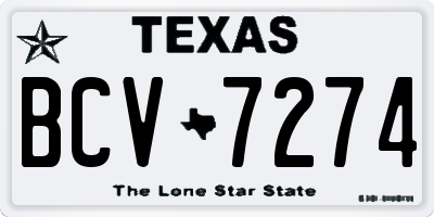 TX license plate BCV7274