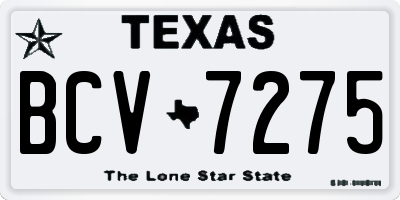TX license plate BCV7275