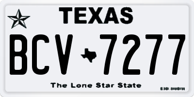 TX license plate BCV7277