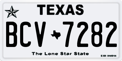 TX license plate BCV7282