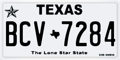 TX license plate BCV7284