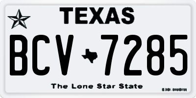 TX license plate BCV7285