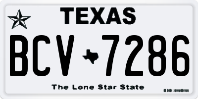 TX license plate BCV7286