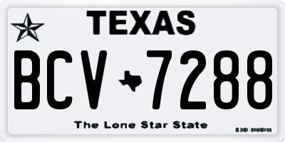 TX license plate BCV7288