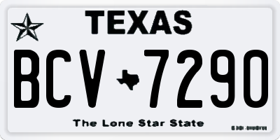 TX license plate BCV7290