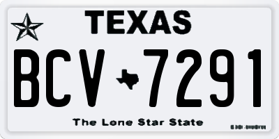 TX license plate BCV7291