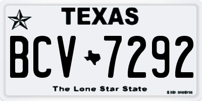 TX license plate BCV7292