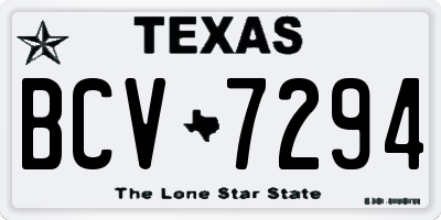 TX license plate BCV7294