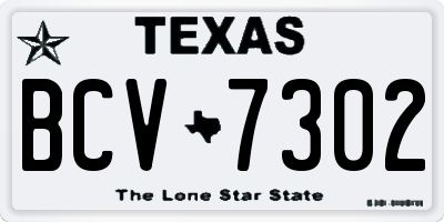 TX license plate BCV7302