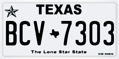 TX license plate BCV7303
