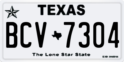 TX license plate BCV7304