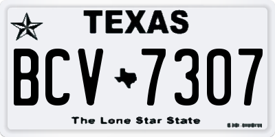 TX license plate BCV7307