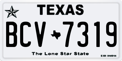 TX license plate BCV7319