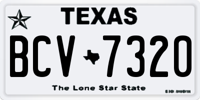 TX license plate BCV7320
