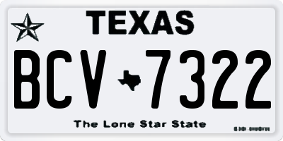 TX license plate BCV7322