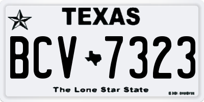 TX license plate BCV7323