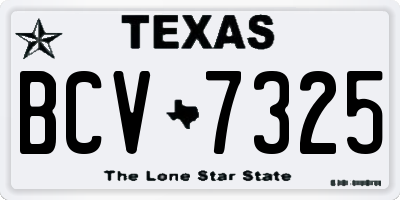 TX license plate BCV7325