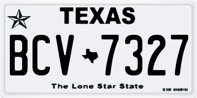 TX license plate BCV7327